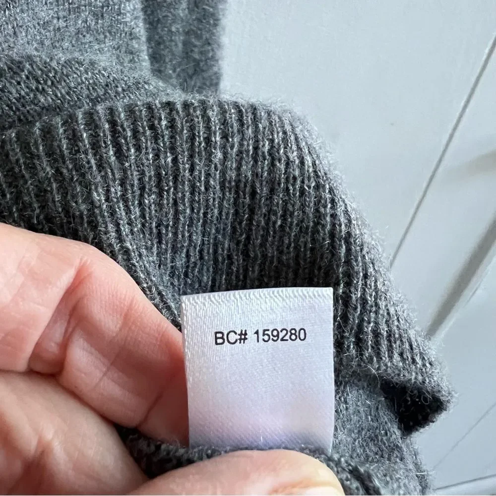 Pronto Uomo Sweater Mens Gray 100% Cashmere V Neck